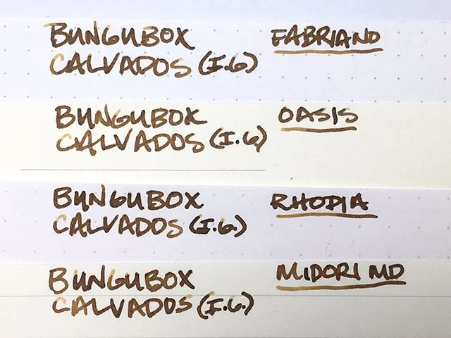 A review of BUNGUBOX Calvados fountain pen ink — Inky Inspirations